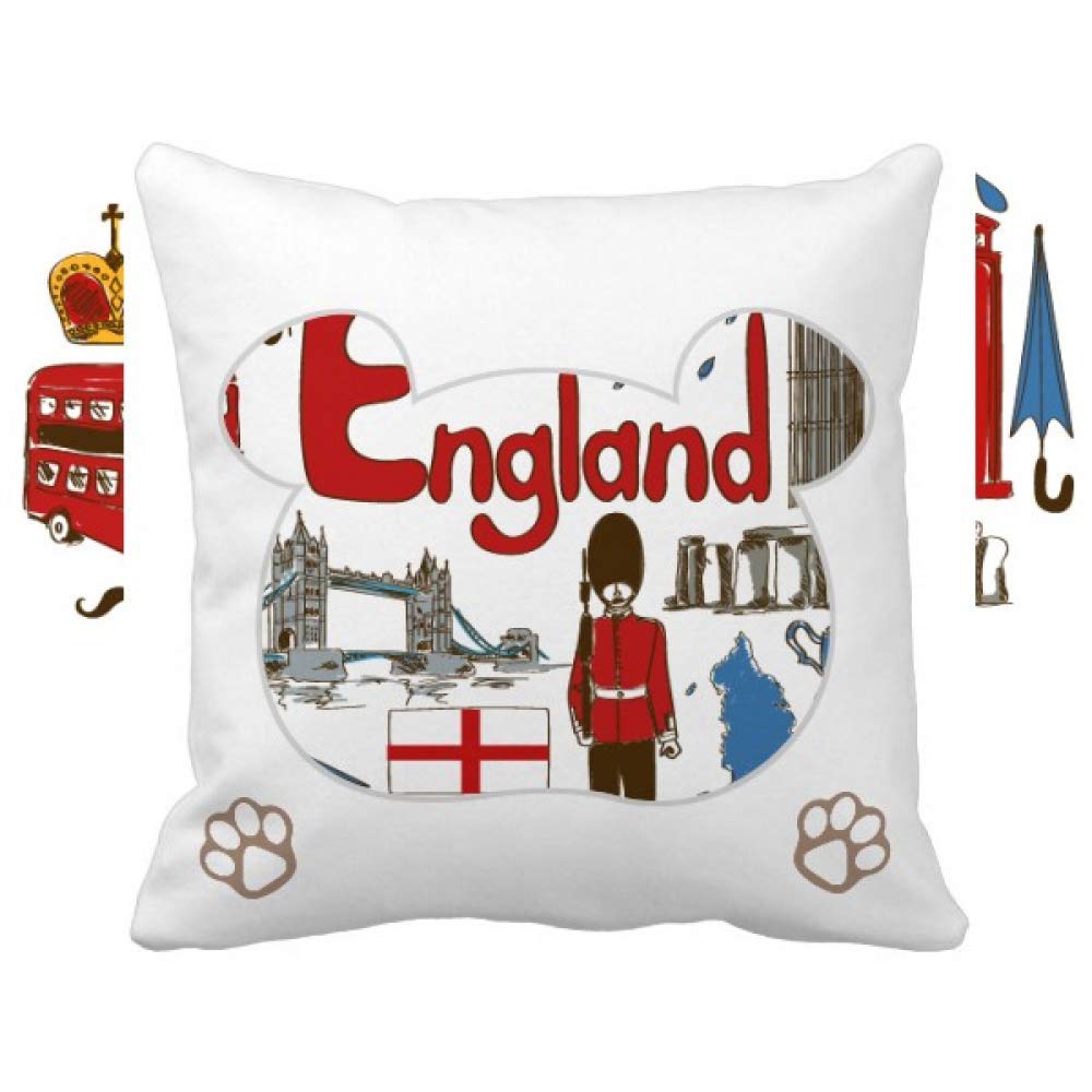 Housse de coussin drapeau anglais en toile tissée premium pour fauteuil