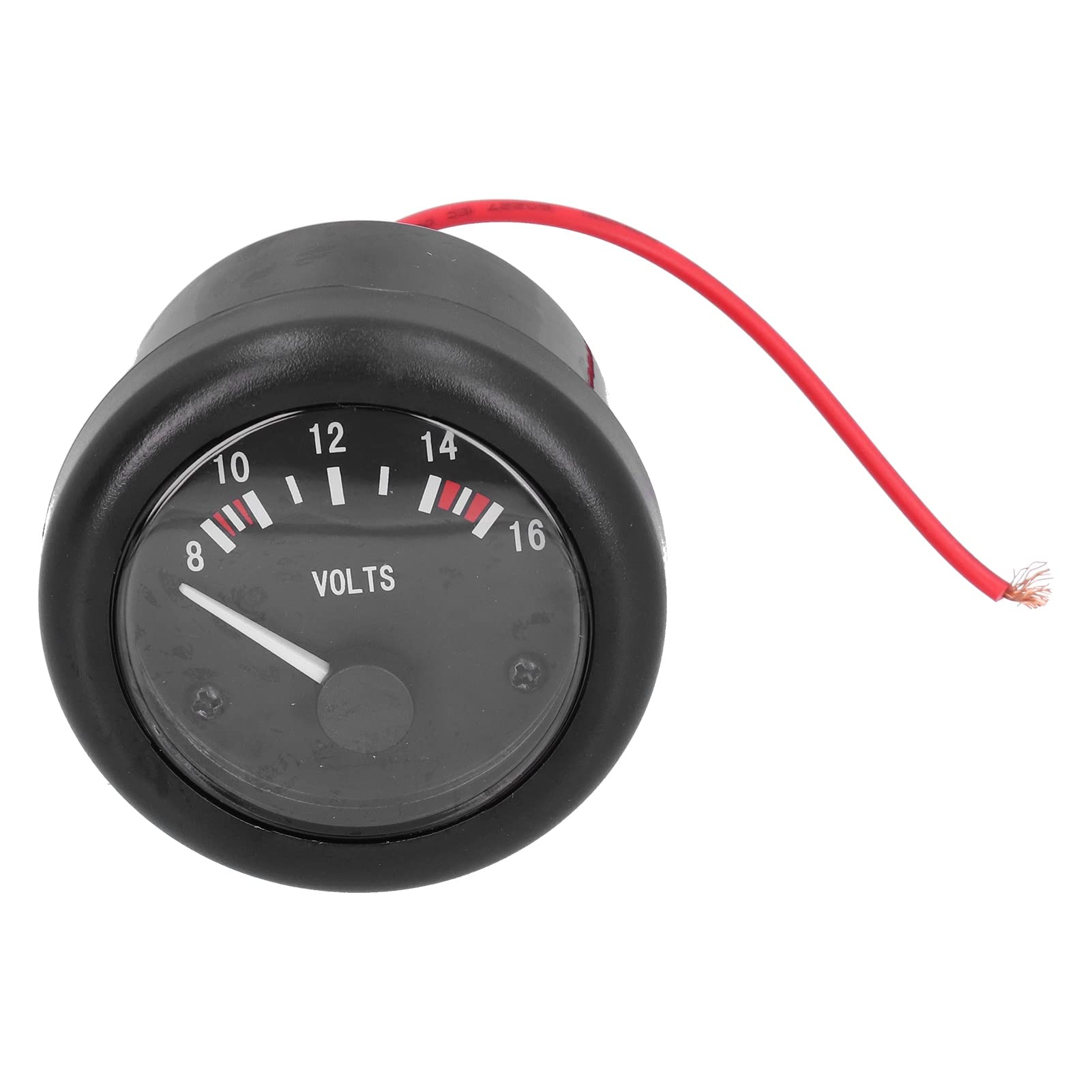 Voiture Jauge de Tension Moteur, Voltmètre Universel de Voiture, 12 V, 52 mm étanche IP67, Panneau De Voltmètre à Affichage Numérique LED avec Voyant Lumineux, pour Bateau, Moto, Voiture