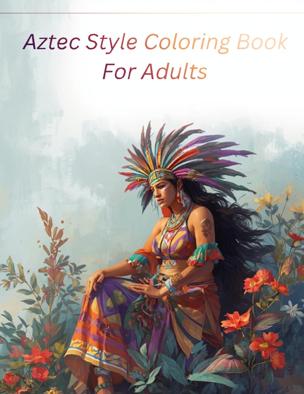 Aztec Style Coloring Book for Adults: Beautiful Aztec Women, Tribal Masks, Mexican Patterns and Ancient Ornaments