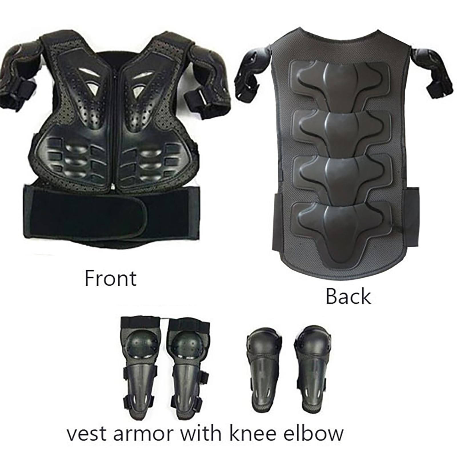 Motocross-Schutzausrüstung Für Kinder, Unisex-Aufprallschutz Mit Knie- Und Ellbogenprotektoren, Atmungsaktiv Und Verstellbar, Geeignet Für Dirtbike Fahrrad Und Motorradbekleidung