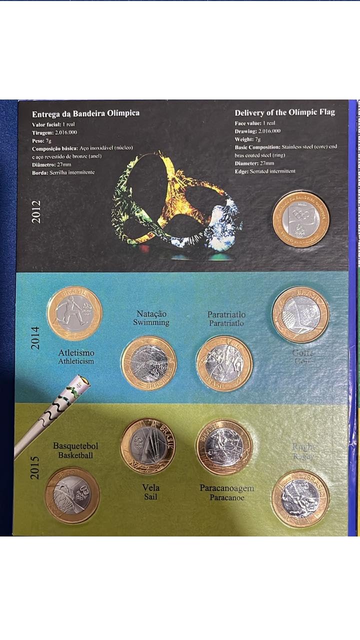 Álbum completo das moedas das Olimpíadas Rio 2016. : Amazon.com.br