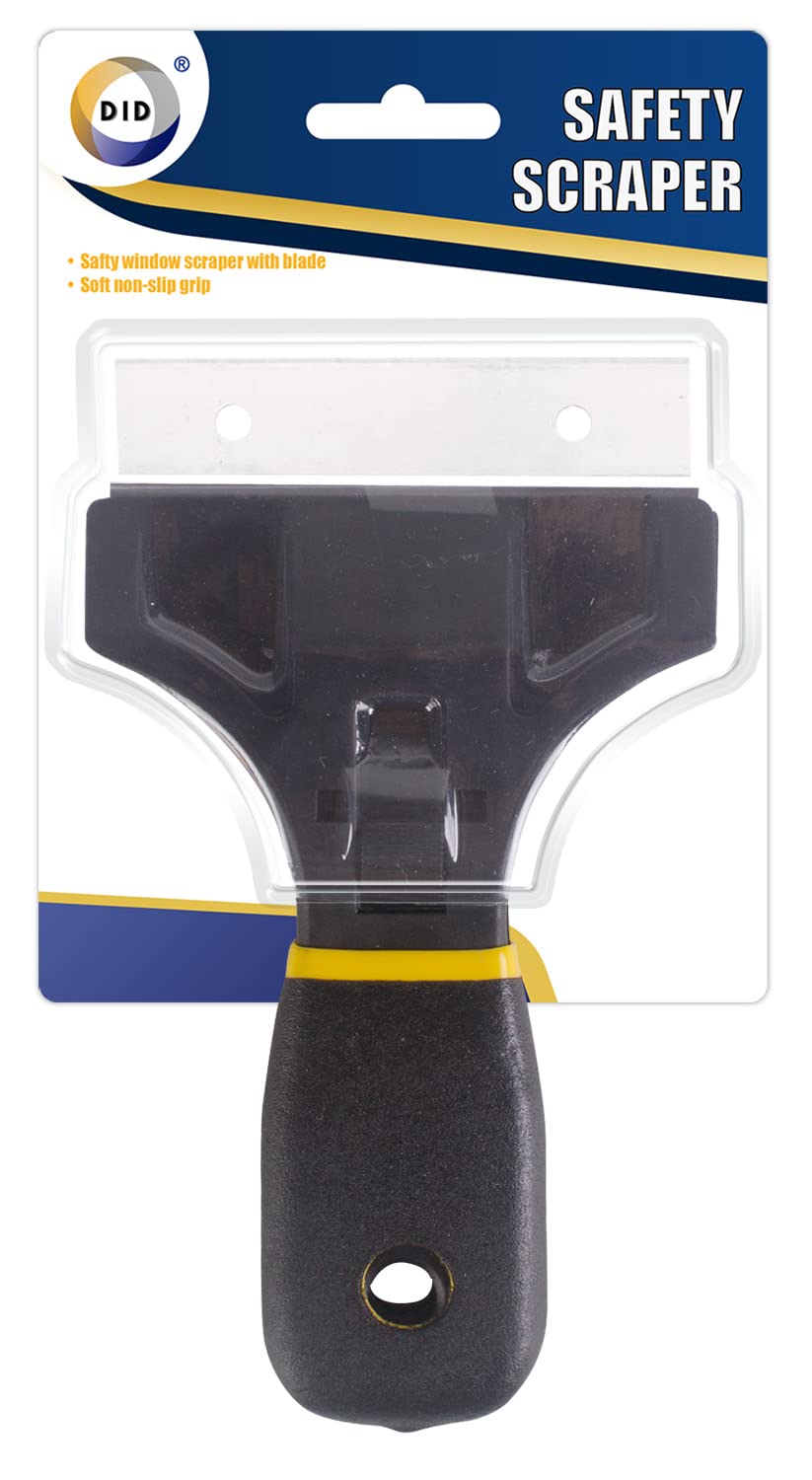 Safety Scraping Tool for Window Cleaning - Tough Dirt, Tape, Sticker & Paint Scraper for Glass Car Sticker Remover, Removing Vinyl Decals Label Glue from Cars and Other Delicate Surfaces