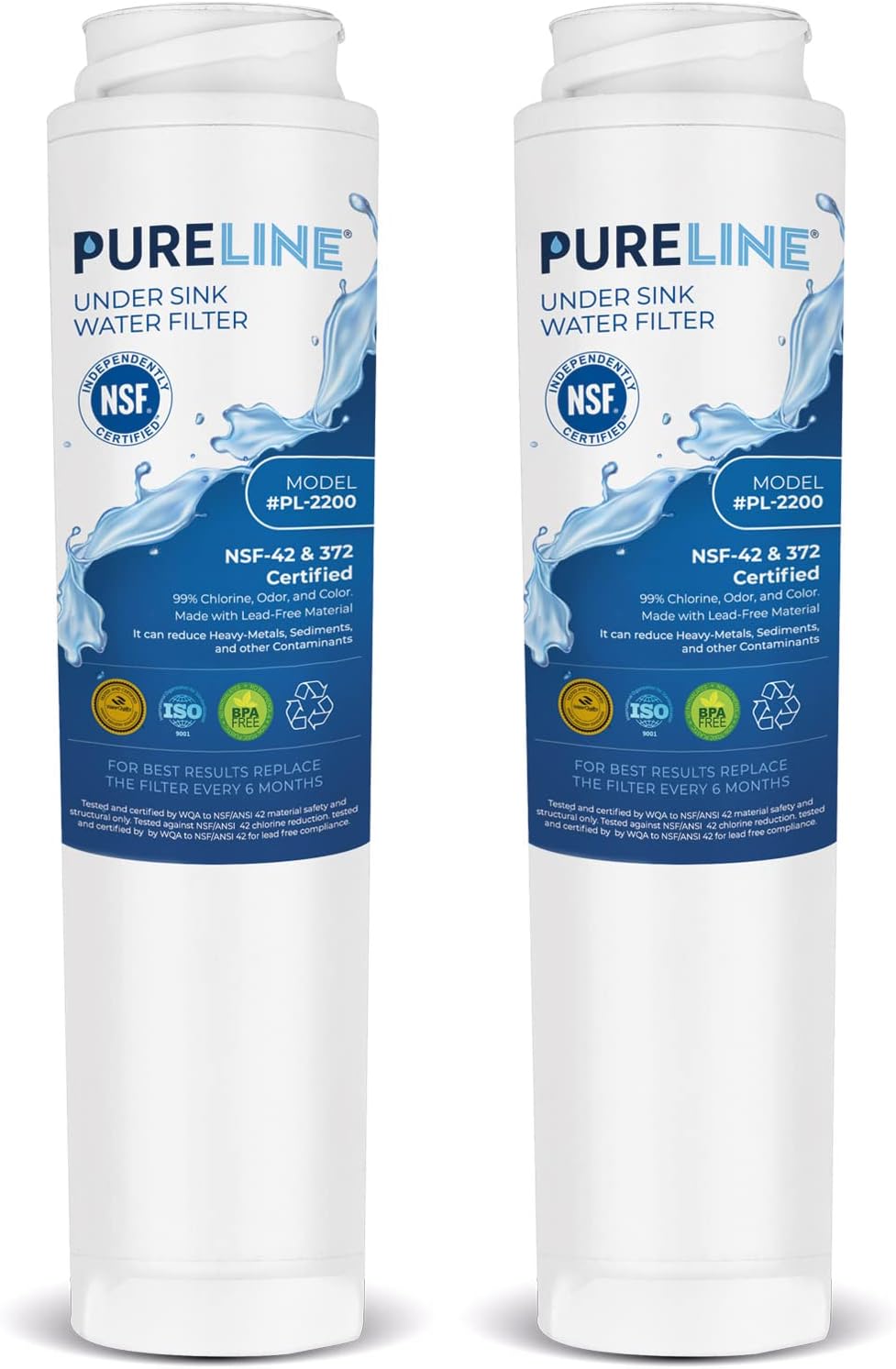 Pureline 3-Pack Under Sink Water Filter Replacement