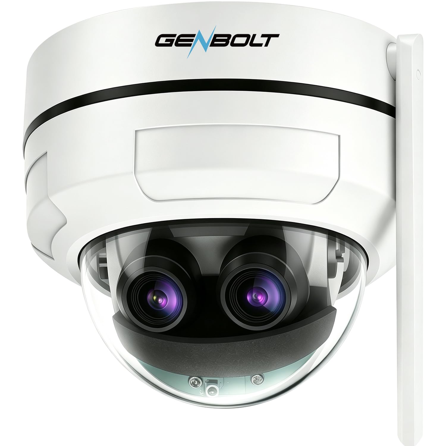 GENBOLT [10X Hybrydowy Zoom] 2,5K PTZ WiFi Kamera Bezpieczeństwa Wewnętrznych i Zewnętrznych,Kamera Kopułkowa IP 360° z Podwójnym Obiektywem,IK10 Odporna na Wandalizm, IP66 Wodoodporna (DC&PoE) | Nagrywanie 24/7, 360° IP kamera CCTV PTZ, automatyczne śled
