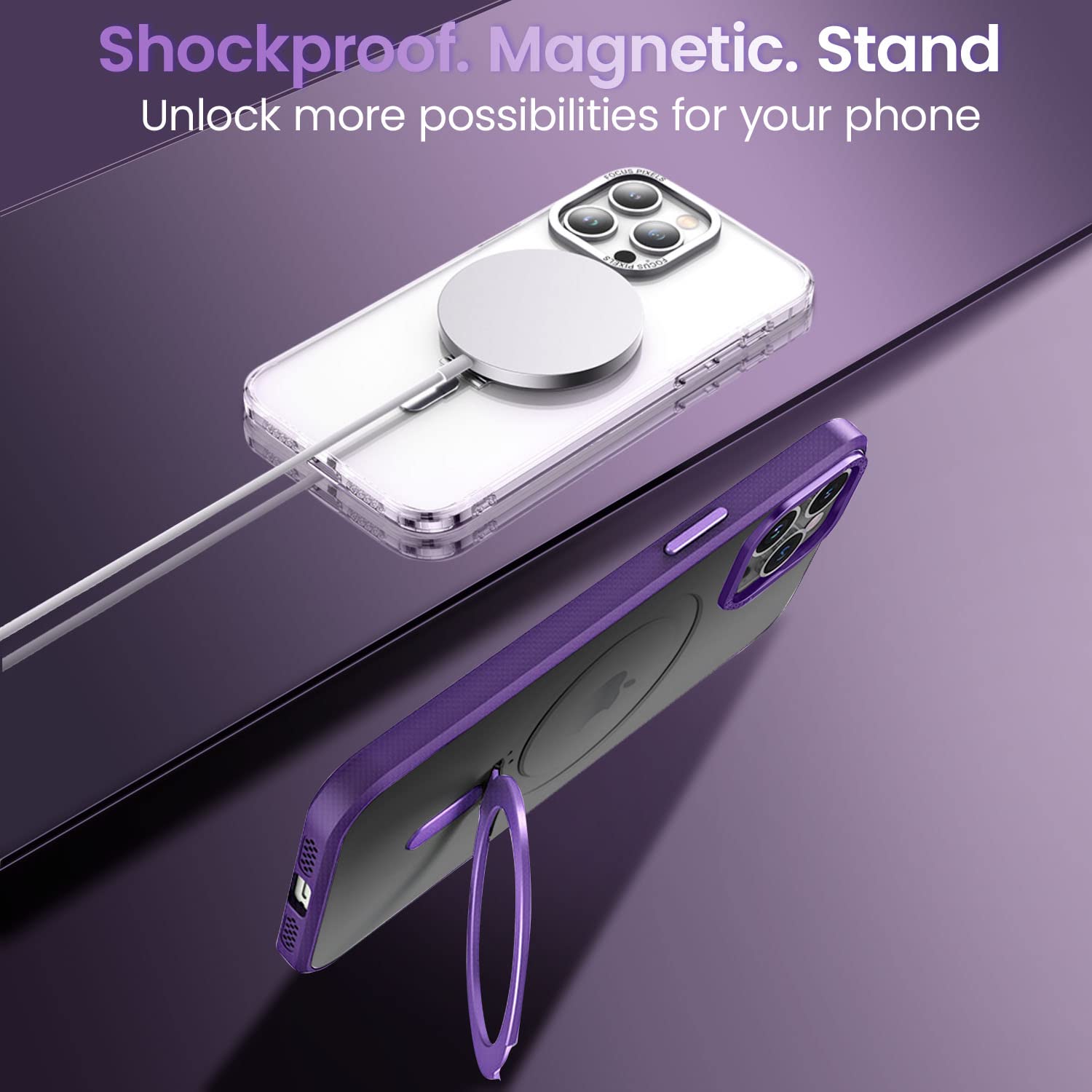 QLTYPRI - Cover magnetica per iPhone 13 Pro Max, compatibile con