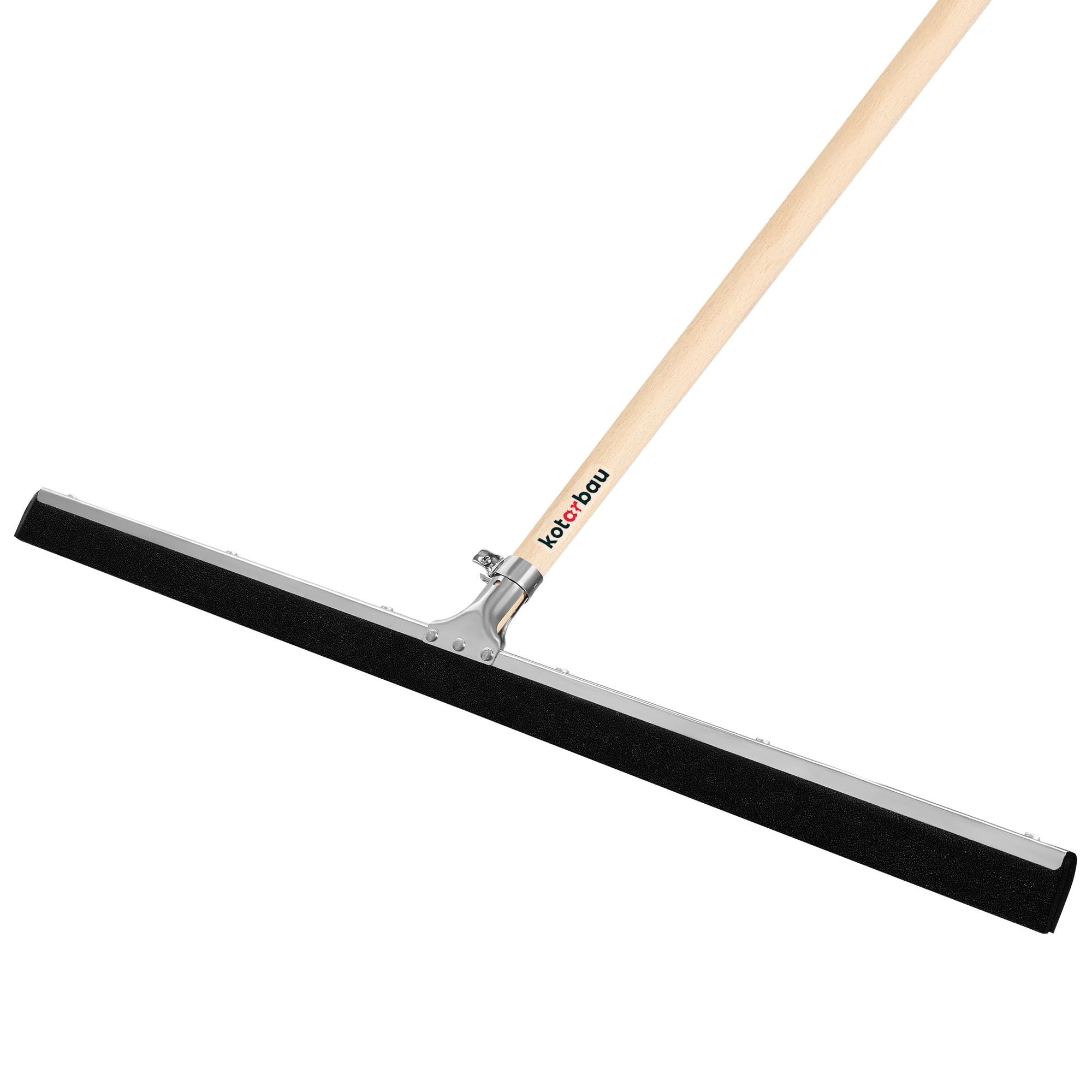 KOTARBAU Raclette à eau 75 cm avec manche en bois de 150 cm - Raclette en caoutchouc mousse - Raclette à eau - Raclette pour le sol - Avec double lèvre pour le nettoyage des sols - Mousse d'eau