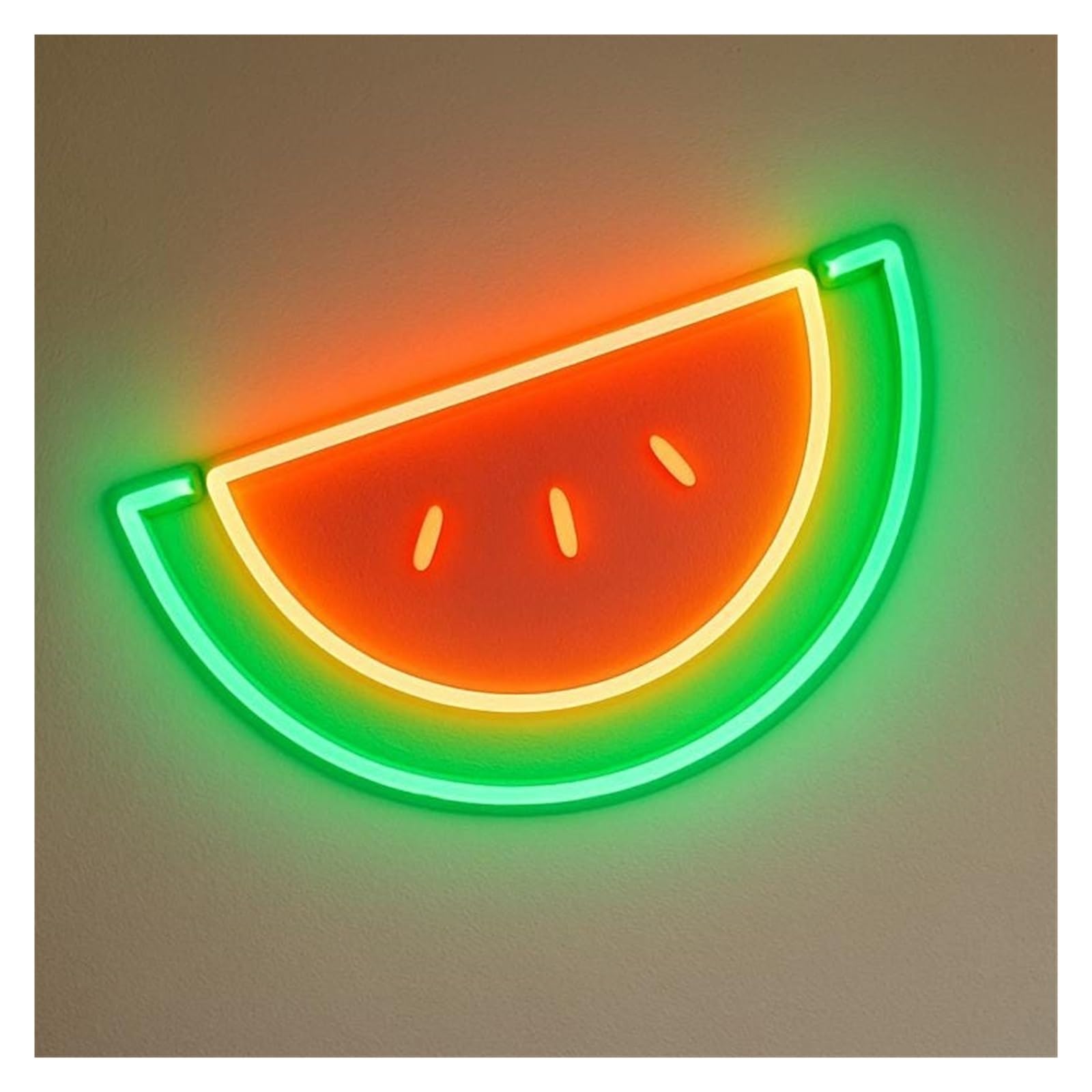 RONGCH Hanging Art Signs Watermelon Neon Sign LED Light Dimmable USB Powered for Fruit Shop Living Room Restaurant Birthday Party Cafe Home Decor 35cm(Style A)