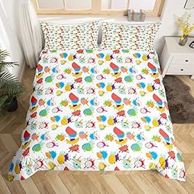 Erosebridal Kids Tie Dye Comforter Cover Queen Size, Pineapple Watermelon Duvet Cover Kawaii Fruit Bedding Set for Girls Boys Teens, Tropical Botanical Bedspread Cover for Bedroom Decor, Colorful 61nNHWjstRL. SS280