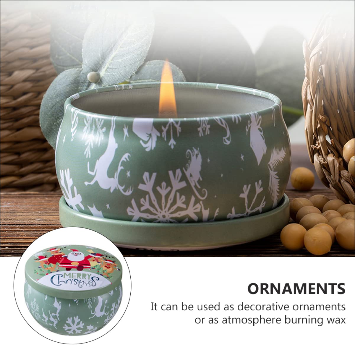 VILLCASE Kit de 8 Velas Aromáticas Navideñas Ecológicas, sin Humo, Obsequio Adecuado para Ambientación Navideña