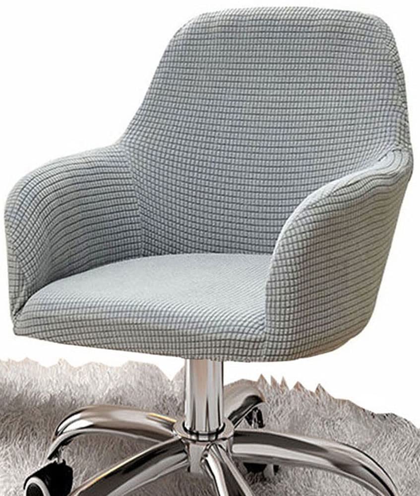 ZZDZW Curved Back Bar Stool Slipcovers with Arms Set of 2/4/6 Velvet Stretch Chair Slipcovers Bar Stool Cover Swivel Chair Protector for Counter