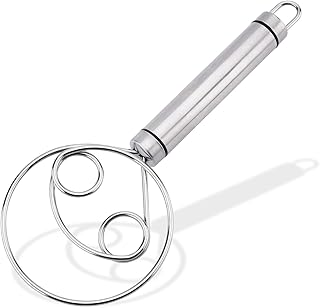 Zerdie Robot pâtissier danois en acier inoxydable, grattoir manuel pour pâte à four et mélangeur à spirale pour farine, mixeur de mise à jour pour gâteau de pain