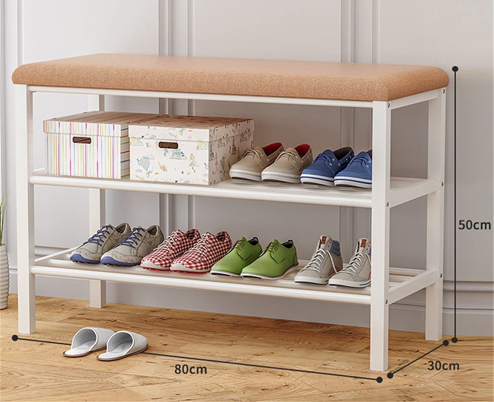 Amazon.co.jp: 収納ベンチ 玄関ベンチ シューズラック，80*50*30cm
