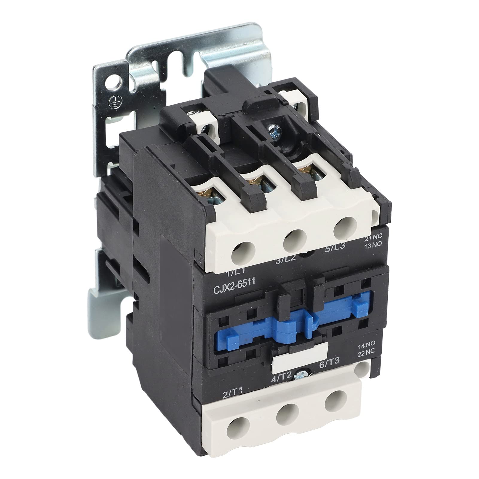 Contattore CA da 65 A con bobina da 110 V CA 50 Hz e guscio ignifugo - Contatti principali 3NO e ausiliari 1NO 1NC - per controllo motore, alimentazione e indicatori.