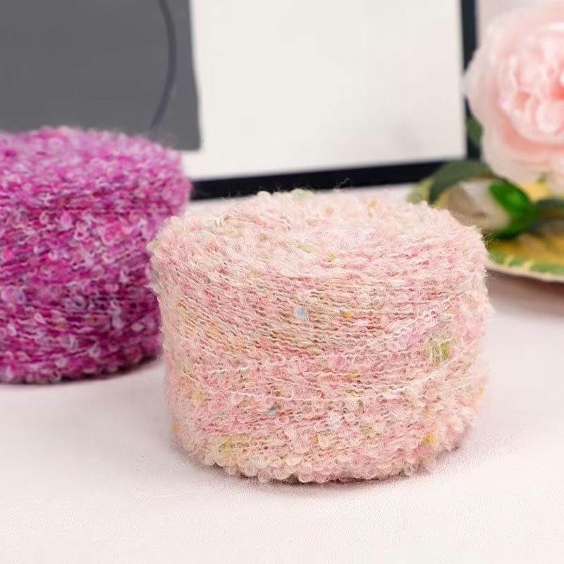 5/10 Piezas 50 g Hilo Bouclé de Colores, Mezcla de Lana, para Tejer a Mano, para Tejer suéteres, Gorros, Bufandas y Mantas