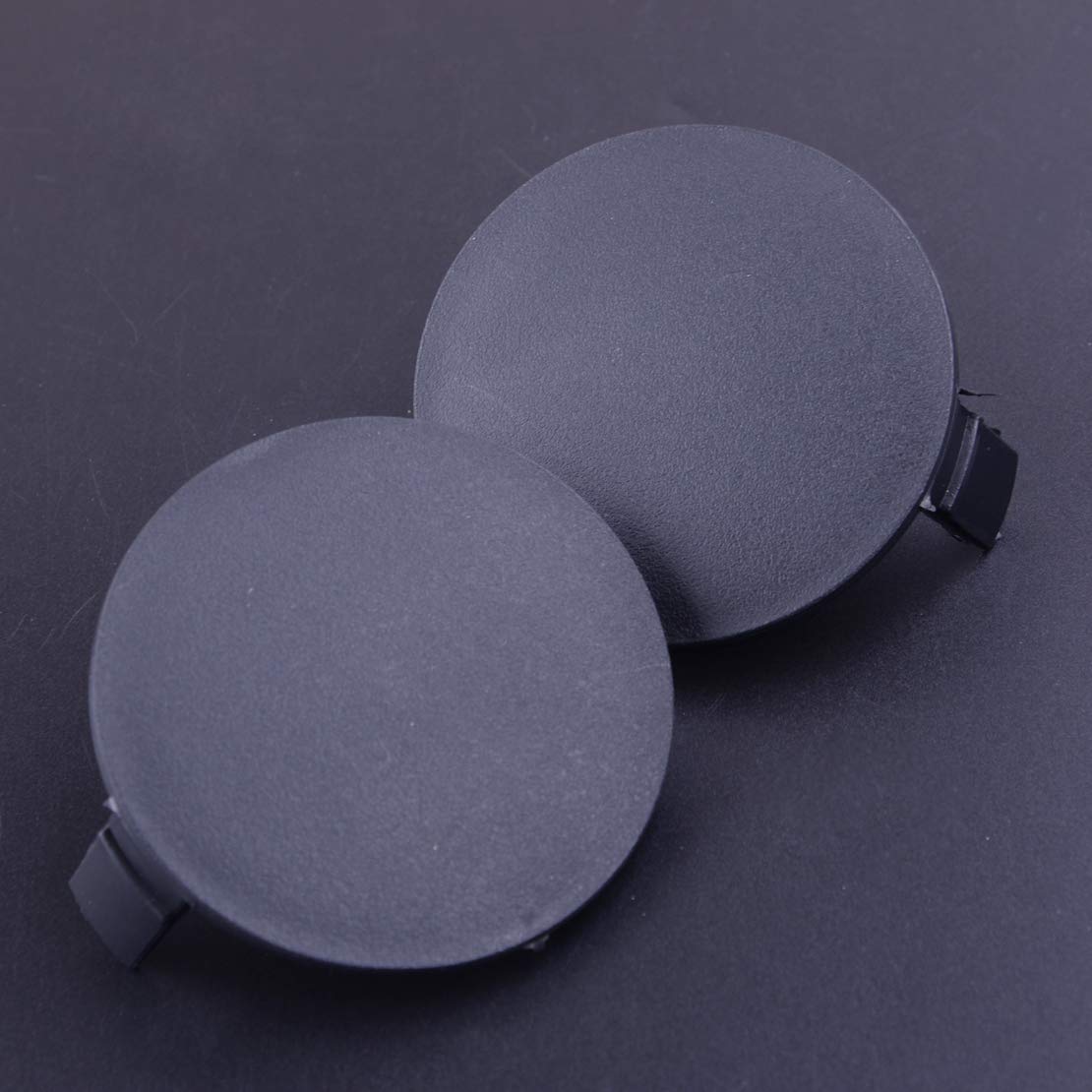 beler 1 Pair Left & Right Front Bumper Round Tow Hook Eye Protective Cover Cap Fit for Toyota RAV4 2013-2015 53286-0R060/53285-0R060