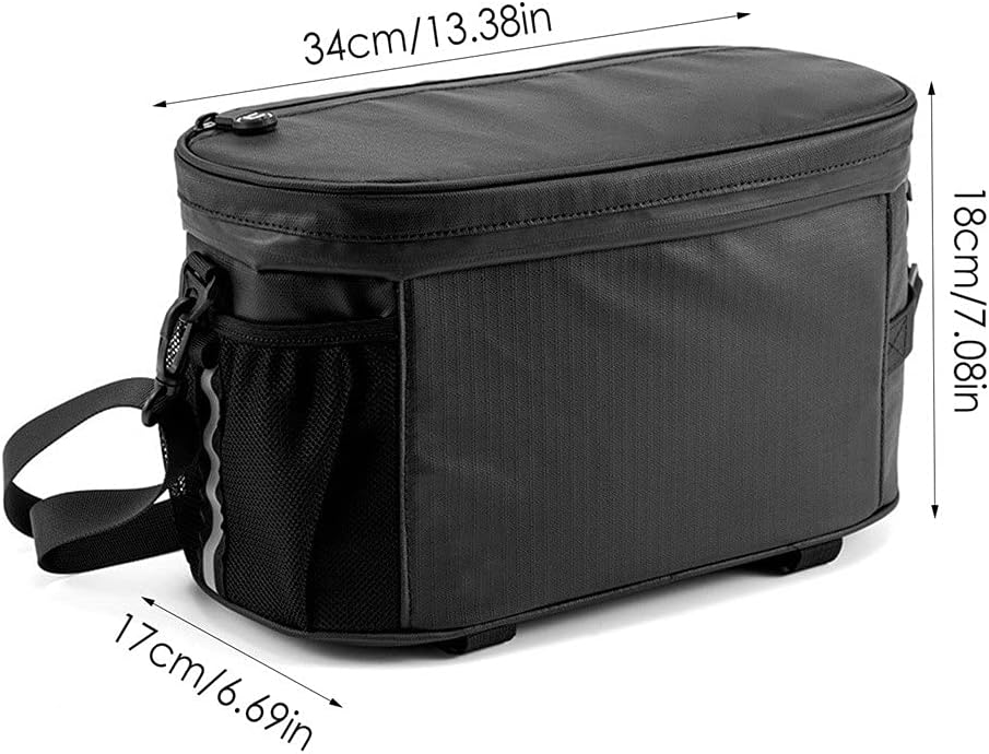 Bicycle Pannier Rack Bag 10L Bike Insulated Cooler Bags Heat Preservation Rainproof Backpack Reflective Strip