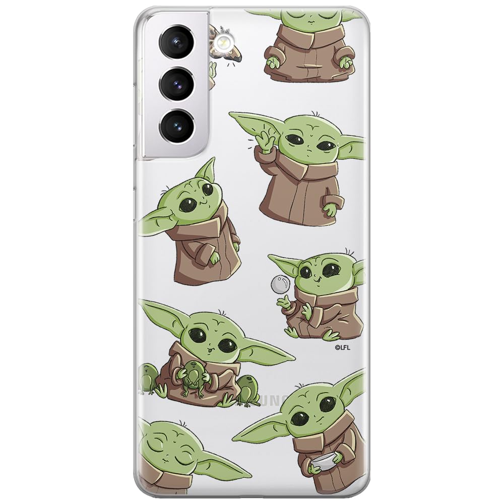 ERT GROUP mobile phone case for Samsung S21 original and officially Licensed Star Wars pattern Baby Yoda 029 optimally adapted to the shape of the mobile phone, partially transparent