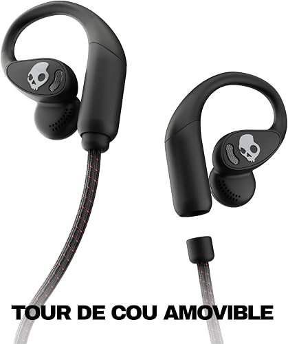 Skullcandy Push 540 Open Écouteurs Bluetooth Ouverts sans Fil, Casques, Résistants à la Sueur et l’Eau, 42 Heures d’Autonomie, Tour de Cou Amovible, Sécurisés - Noir - 2