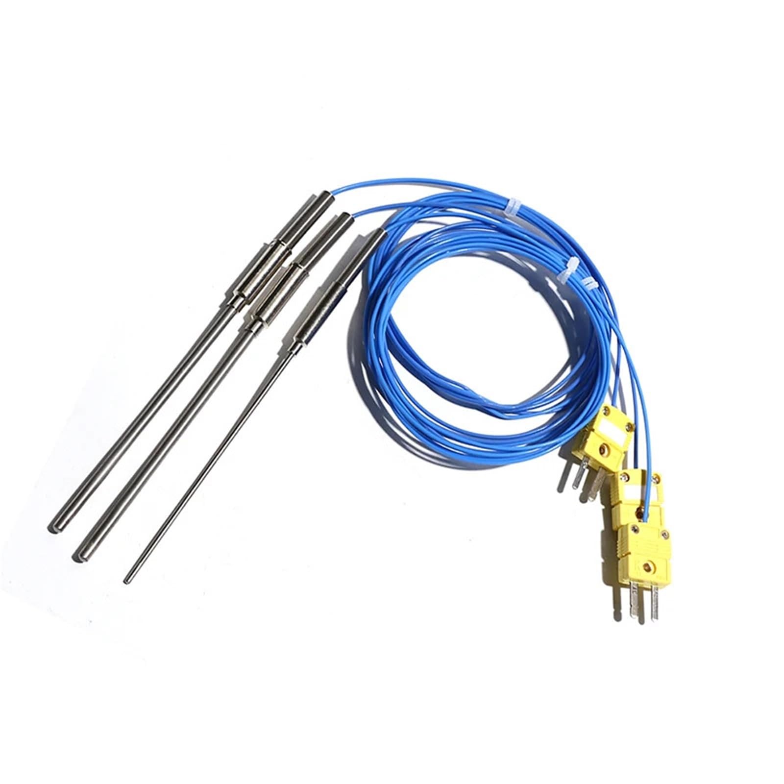1 sonda de termopar blindado tipo K WRNK-191, sensor de temperatura, sonda de temperatura flexible de 100 mm, 200 mm, 300 mm, 0 ~ 1100 ℃ 1,5 m (sonda 4 x 200 mm 1,5 m)