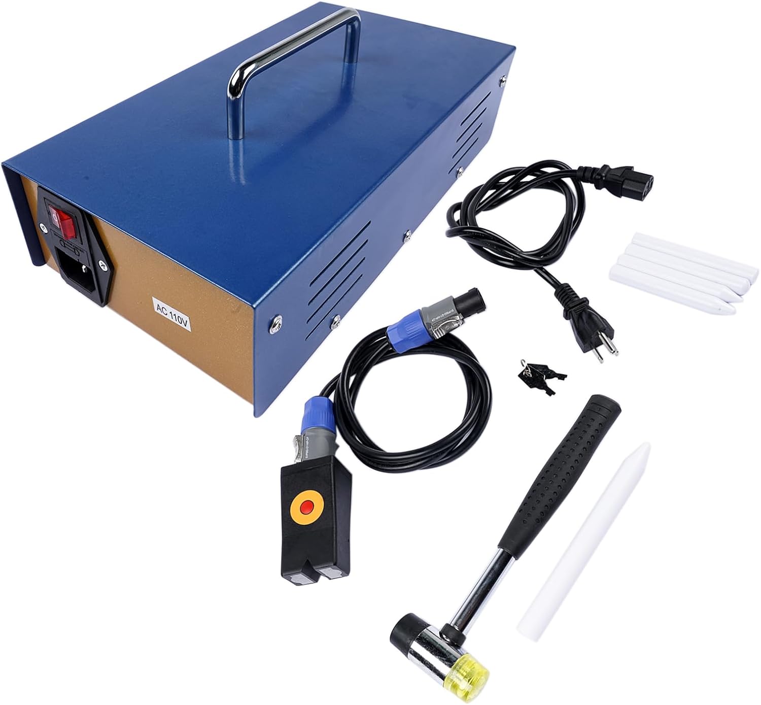 1380W PDR Induction Heater Machine Hot Box, 1.38KW Fexible Steel Car Body Paintless Dent Repair Kit, 110V Magnetic Dent Removal Tool, for Auto Repair Shops