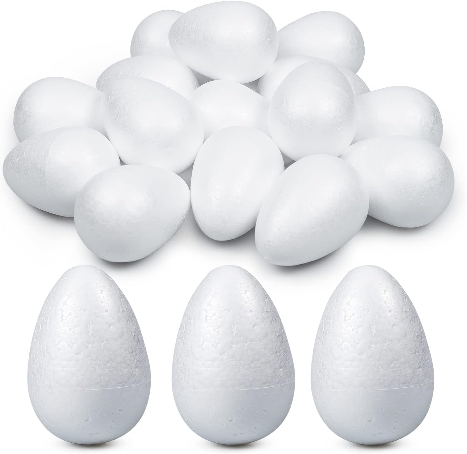 Foam Eggs for Crafts, 15Piece Foam Eggs for DIY Decorating
