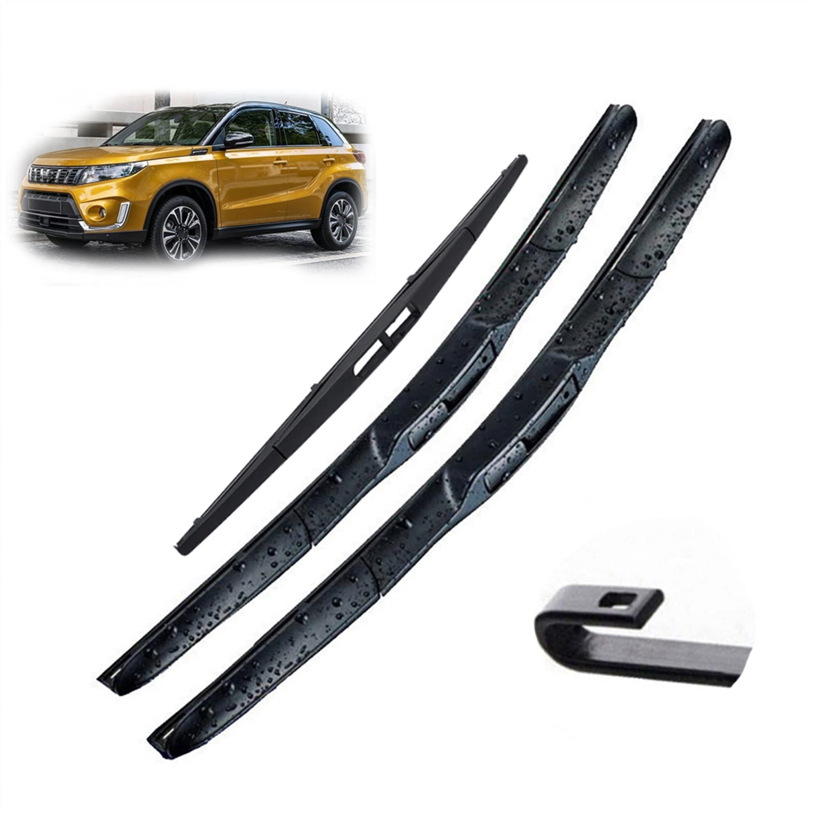 Juego De Escobillas Limpiaparabrisas Delanteras Y Traseras De 24 "+ 16" + 10 "para Parabrisas Ventana Para Suzuki Para Vitara MK4 2015-2020 Parabrisas