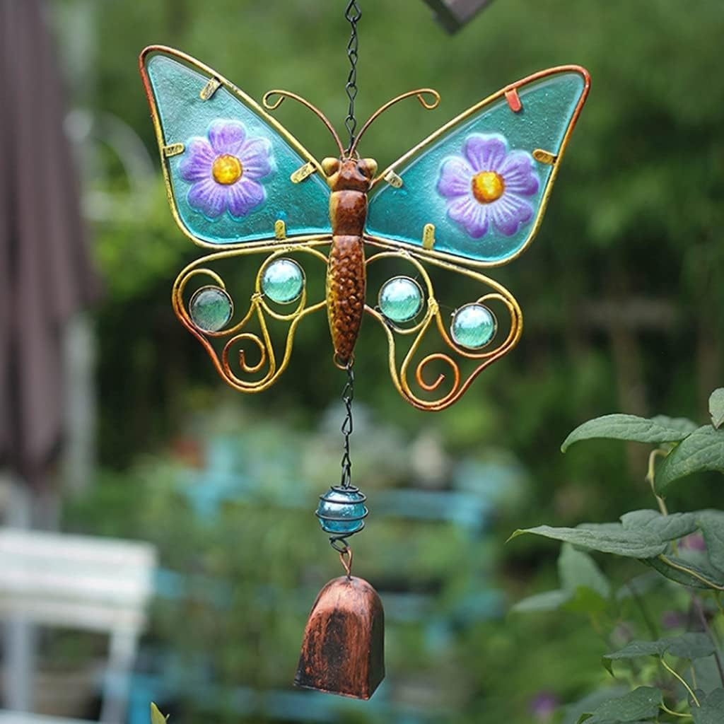 Indoor Wind Chimes Pendant Bell Tube Wind Chimes Indoor Outdoor Garden Decor Memorial Wind Chimes Outdoor Gift with Bell Wind Chime(Dragonfly)