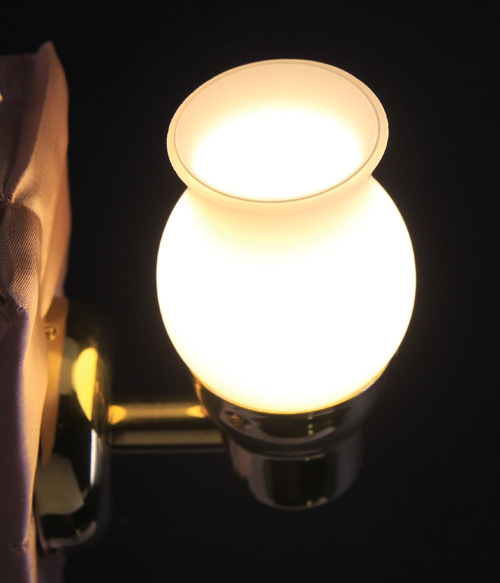Pactrade Marine Mini LED Brass Frosted Glass Wall Light