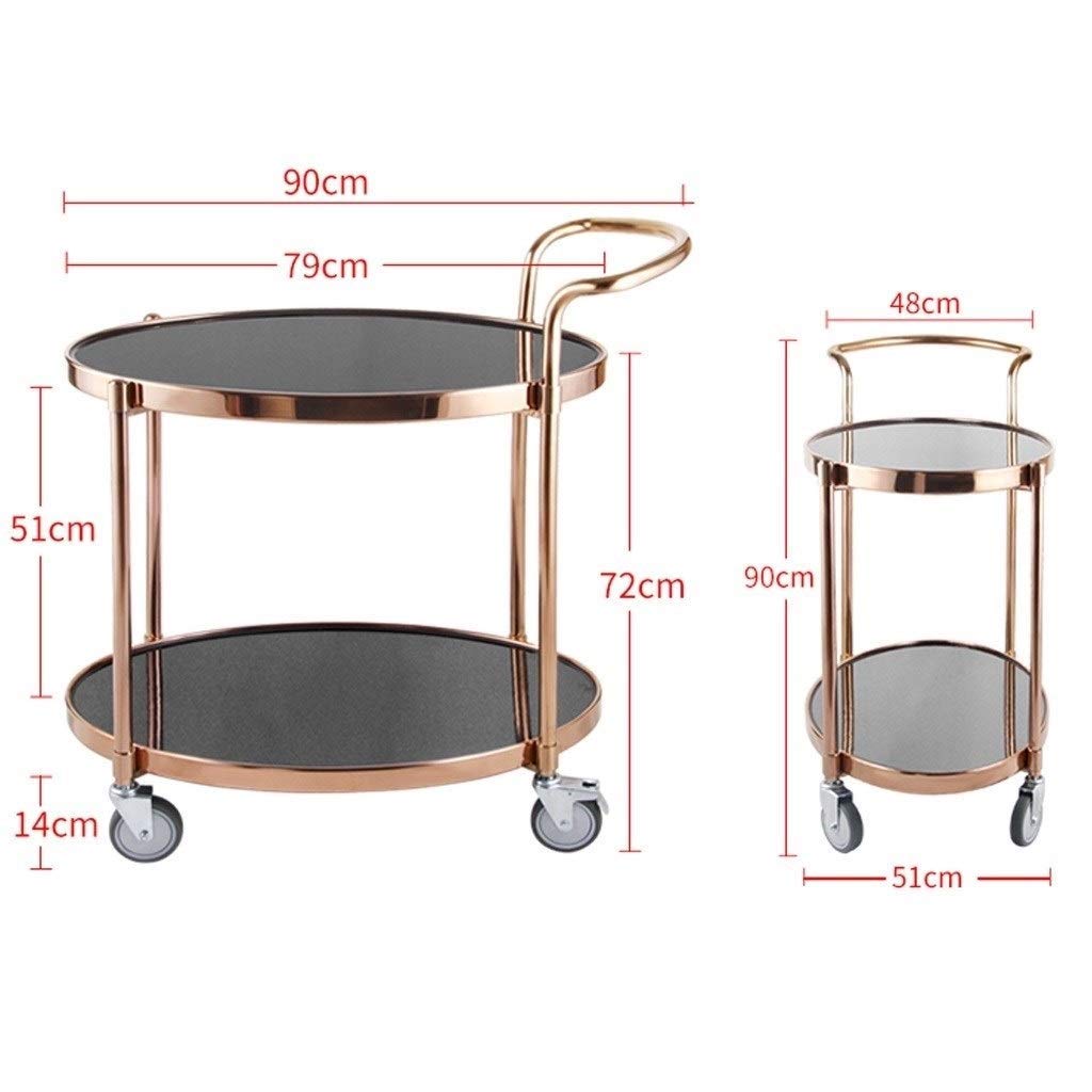 Carro De Servicio Carro 90 X 51 X 91 Cm, Estantes De Cocina De 2 Niveles, Carro Utilitario Rodante con 4 Ruedas, Organizador De Almacenamiento para Cocina, Sala De Estar, Plateado (Plata)