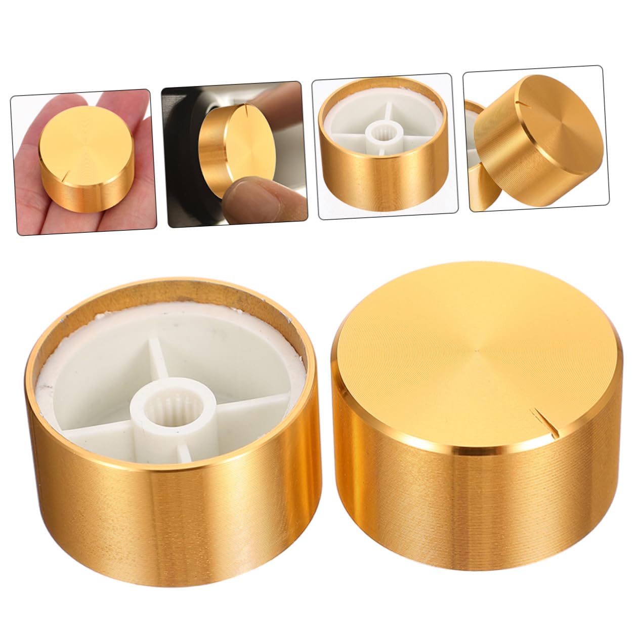 ibasenice 24pezzi Manopole Alluminio Per Potenziometri Chitarra e Basso Da Coperchio Per Controllo Volume Resistente e Pratico Per Musicisti Amatori e Professionisti
