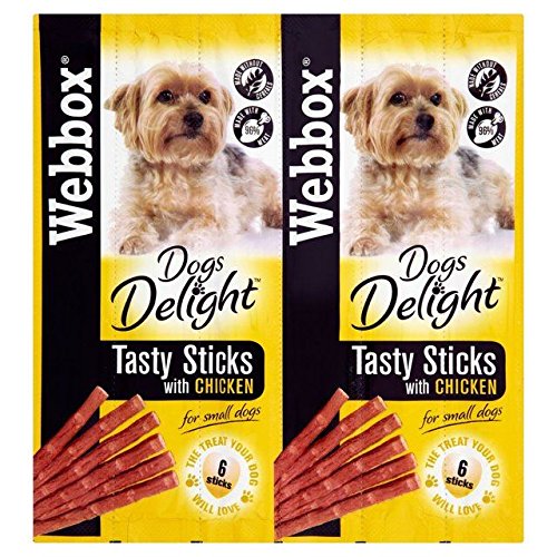 Webbox Dogs Delight 6 Tasty Sticks with Chicken 30g (PACK OF 2)