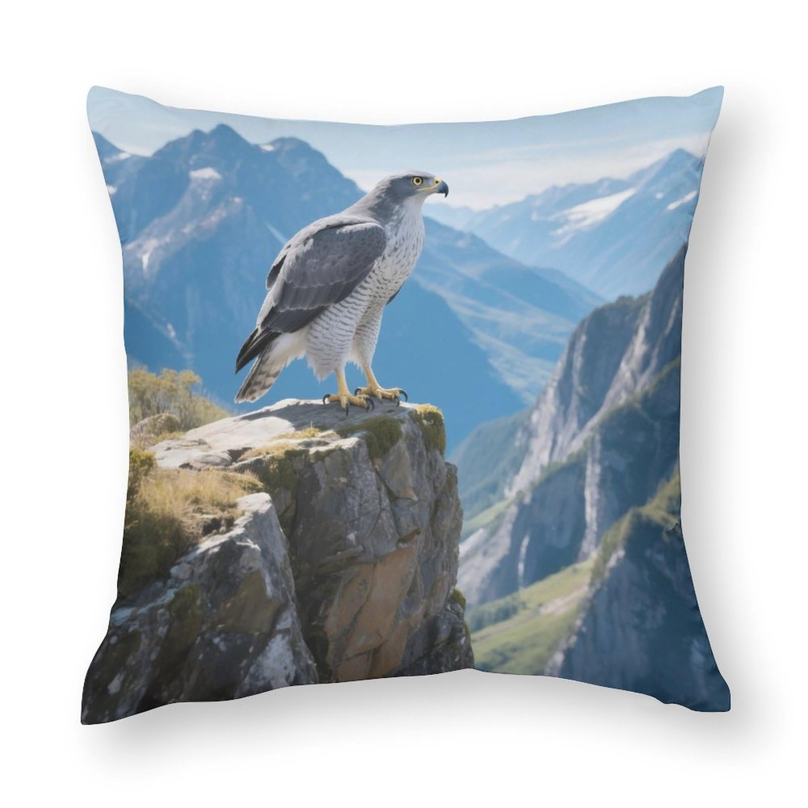 Goshawk Throw Pillow Covers Square Pillow Sham Removable Pillow Protector Modern Cushion Covers Soft Pillowcases Cozy Pillow Cases for Sofa Bed Car 22"x22"