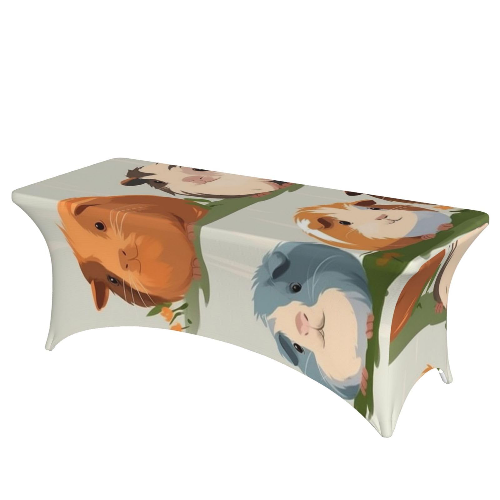 Nappe souriante ajustée en tissu extensible pour table de buffet de 1,8 m