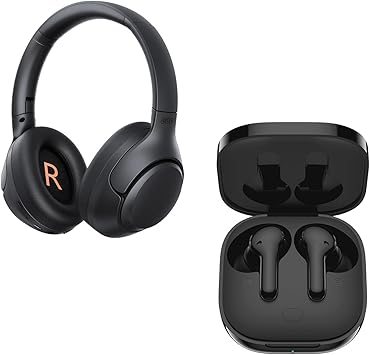 QCY H3 ANC Headphones Black + T13 Wireless Earbuds Black