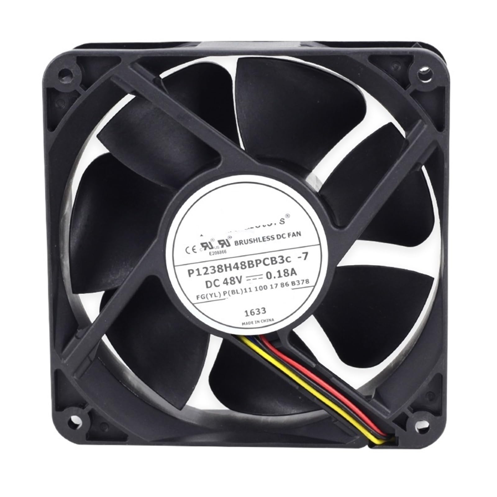 LZIKKGKI P1238H48PCB3C-7 12CM 12038 48V 0.18A Cooling Fan