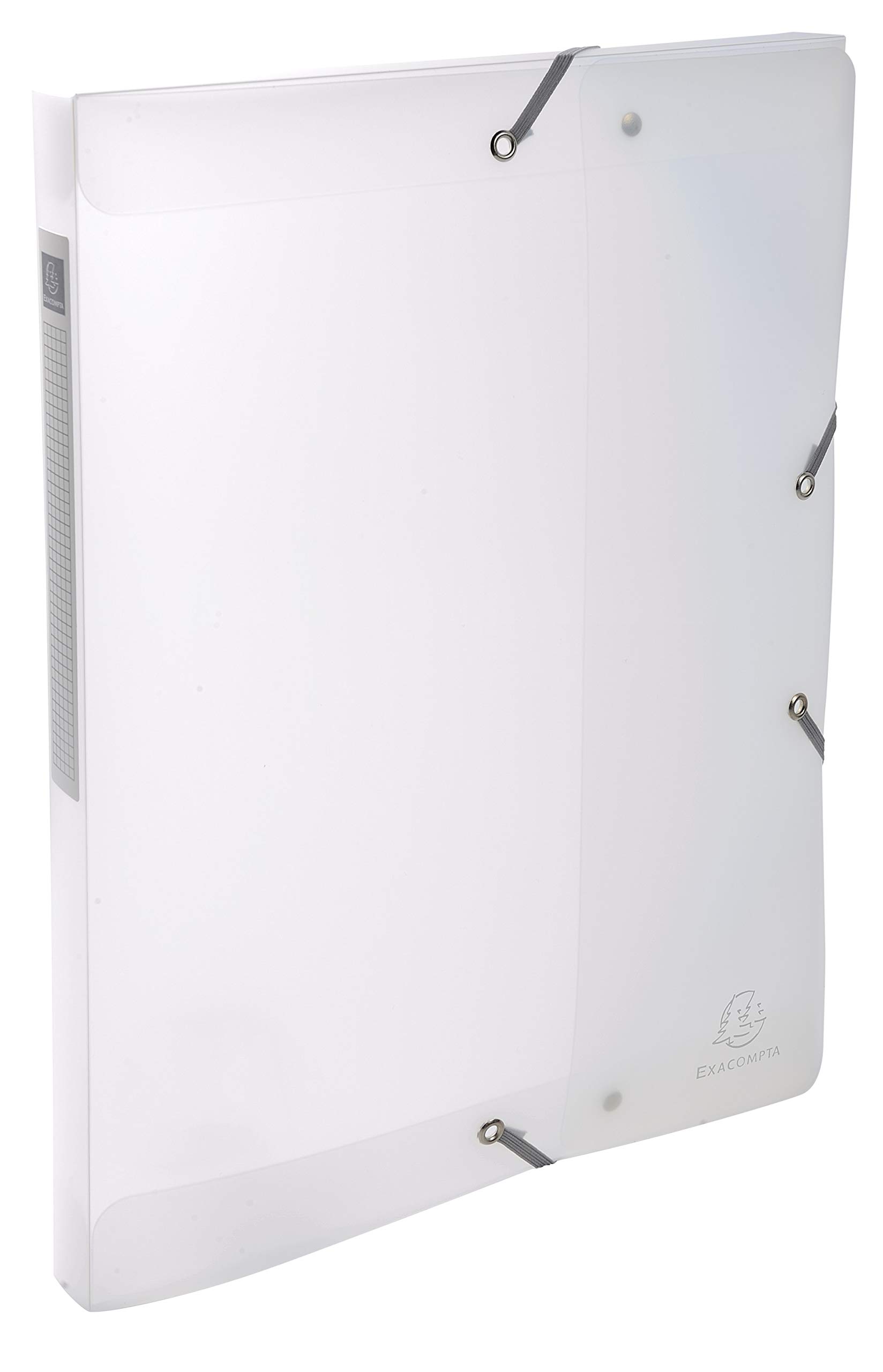 ExacomptaChromaline 59870E Pack of 4 Archive Boxes Polypropylene 24 x 32 cm Ideal for Documents DIN A4 with 25 mm Spine Transparent