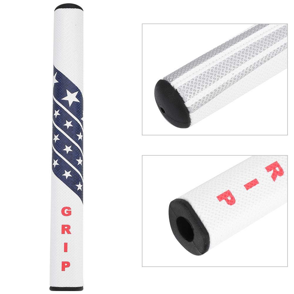 Vbestlife Uchwyt golfowy do golfa Putter antypoślizgowy uchwyt golfowy do golfa Super stabilny, wygodny uchwyt (kolor biały)
