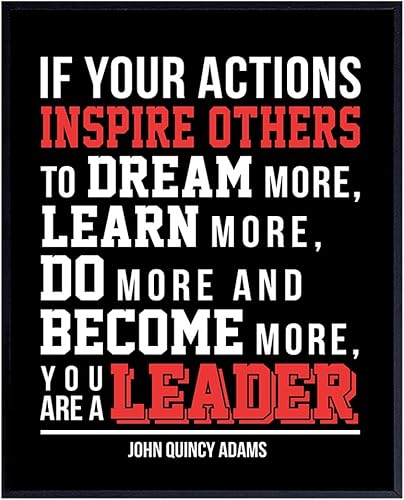 Leadership Office Wall Art Decor- Unique Motivational Gift for Boss, Manager, Team Leader, Coach, Teacher - UNFRAMED Photo 8X10 - Inspirational