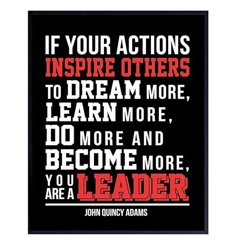 Leadership Office Wall Art Decor- Unique Motivational Gift for Boss, Manager, Team Leader, Coach, Teacher - UNFRAMED Photo 8X10 - Inspirational