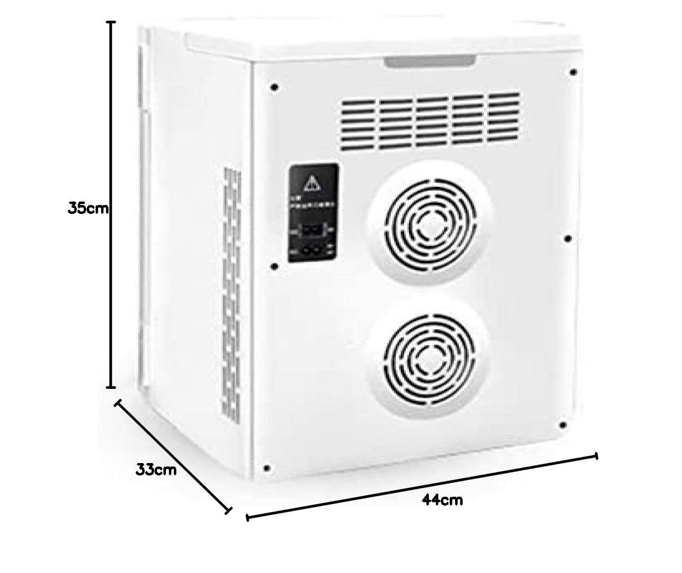 ZLM Frigorifero per Auto Mini congelatore a Doppia Porta a Doppio Uso per Auto 12V / 220V Frigorifero Portatile a Doppia Tensione 25L Oro