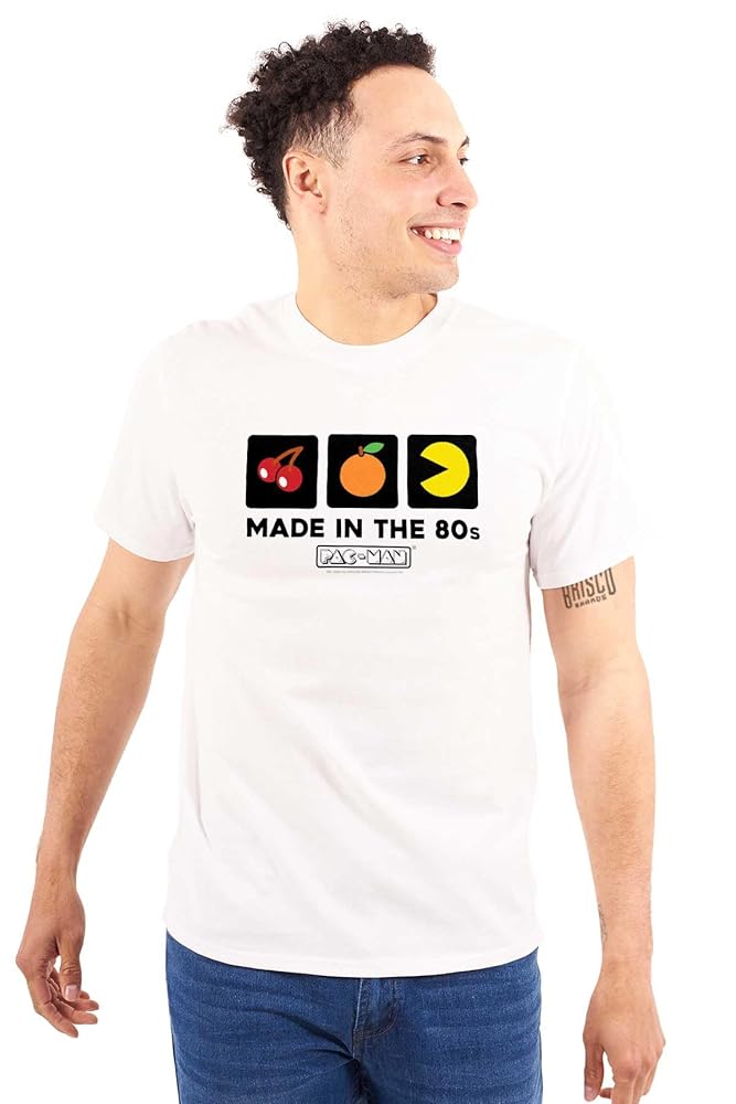 80 's vintage パックマン　PAC-MAN リンガーTシャツ 80s Pac-man Video Game Ringer T-shirt. Vintage 1980s Pac-man