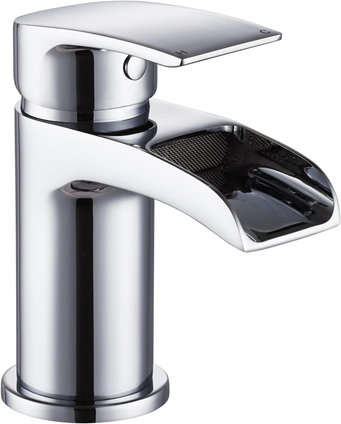Mighbow Basin Taps Mixers with Waterfall Spout Bathroom Sink Taps
