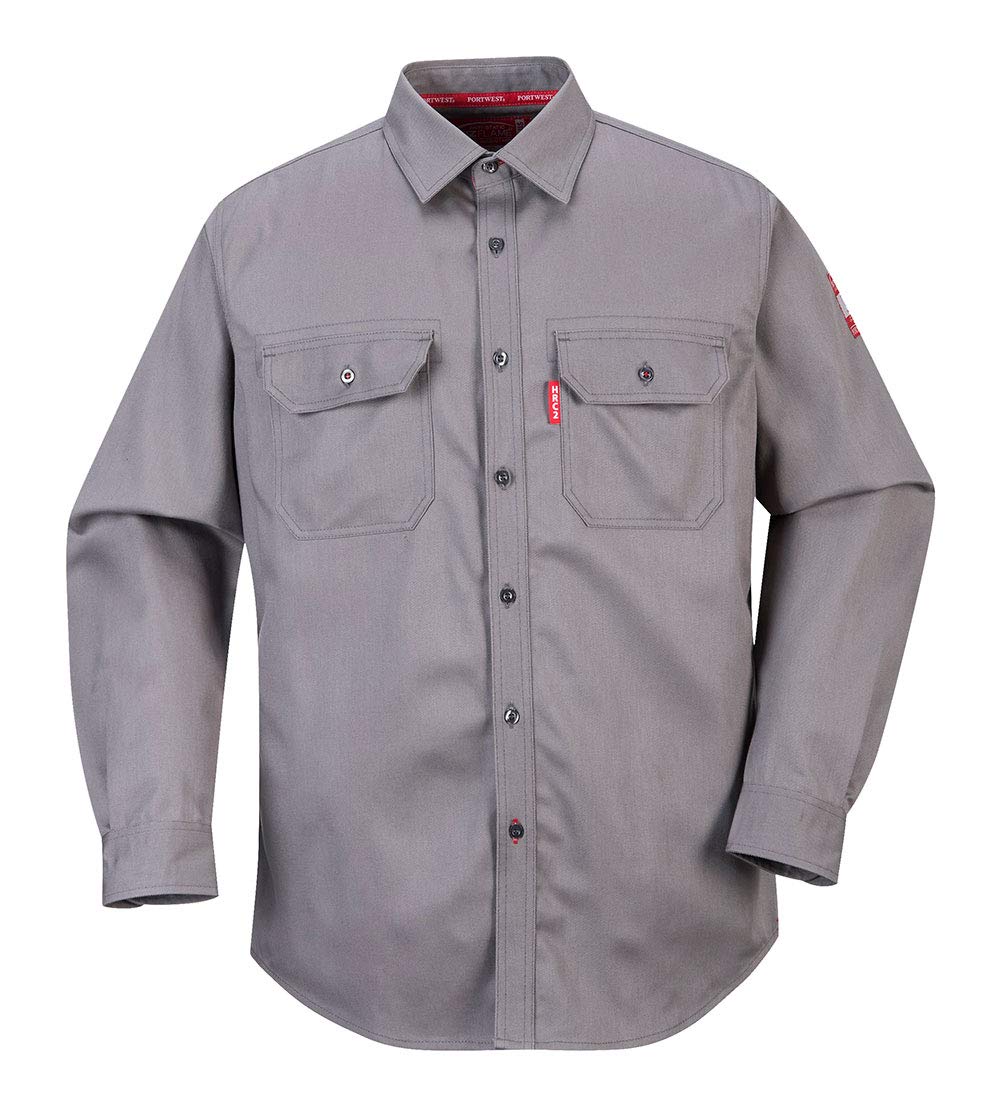 Portwest Bizflame 88/12 Hemd, Größe: 4XL, Farbe: Grau, FR89GRR4XL