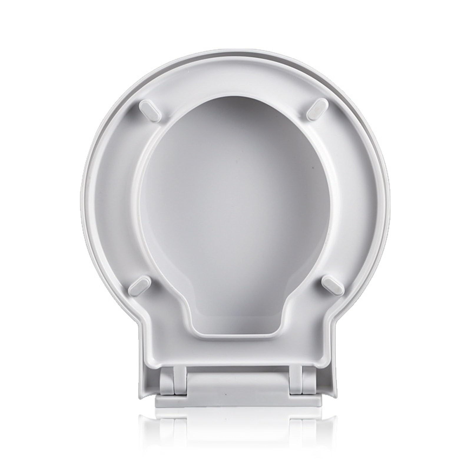 Tavoletta WC Universale in PP, 44x39cm, Copriwater a Chiusura Rallentata Sedile Portata Fino a 150 Kg, Sedile WC A Forma a O Bianco, Facile da Montare e Smontare, Senza Rumore, per Bagno