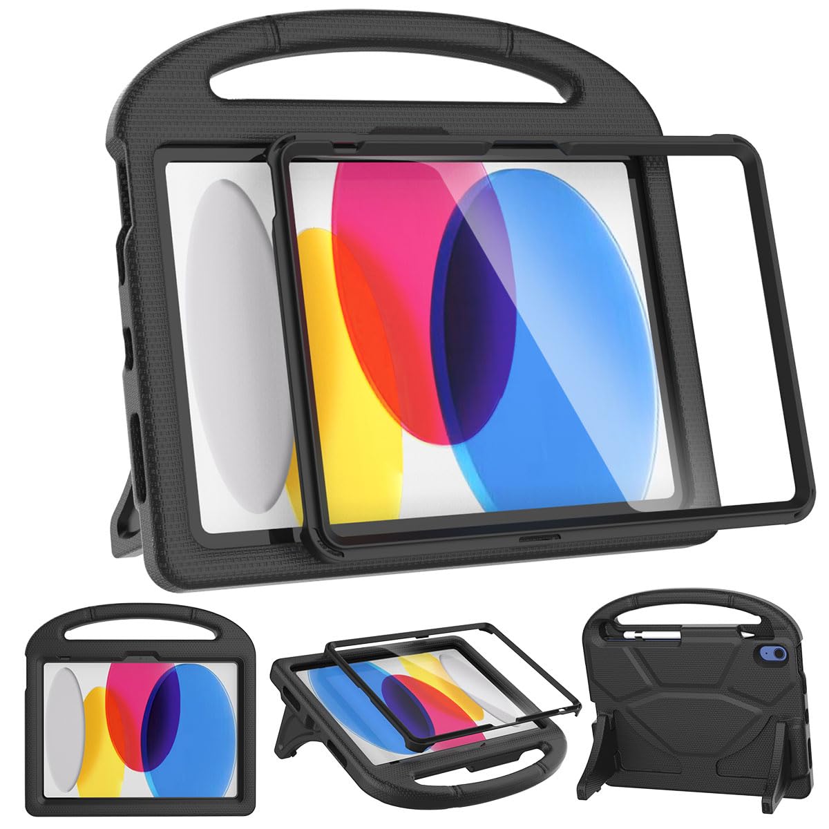 SUPLIK Kids Case for iPad A16 11-Inch 2025 (11th Gen) & iPad 10th Generation (10.9" 2022), Durable Shockproof Stand Cover with Screen Protector/Pencil