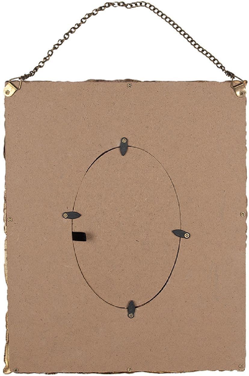 Clayre & Eef Cadre photo, rectangulaire, en plastique, verre, doré, 10 x 15 cm