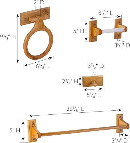 Miniatura 3 de Design House 561258 Dalton Rustic - Juego de accesorios para baño (4 unidades)