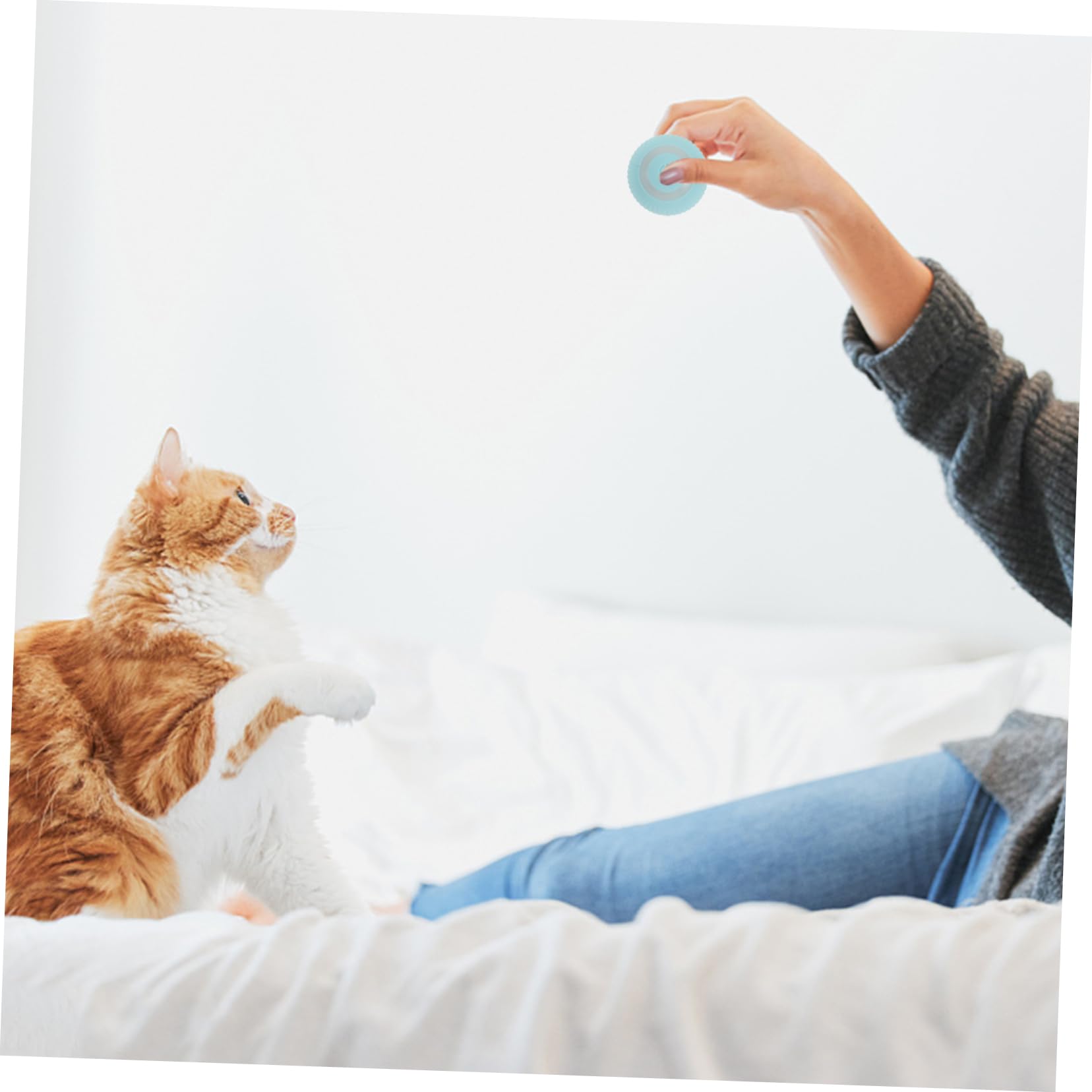 Ipetboom 3pièces Balle Interactif Intelligente pour Chat Jouet Autonome Mouvement Divertissant Et pour des Félins Couleur Verte