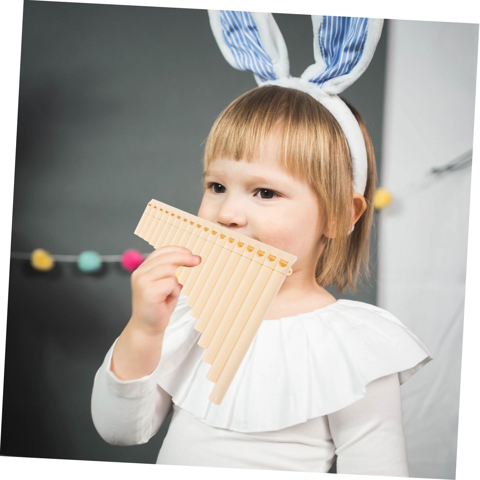 minkissy 18-Rohr Panflöte C-Dur Satz Pädagogische Panflöte aus Kunstharz mit Gepolsterter Tasche Tragbar für Anfänger Kinder