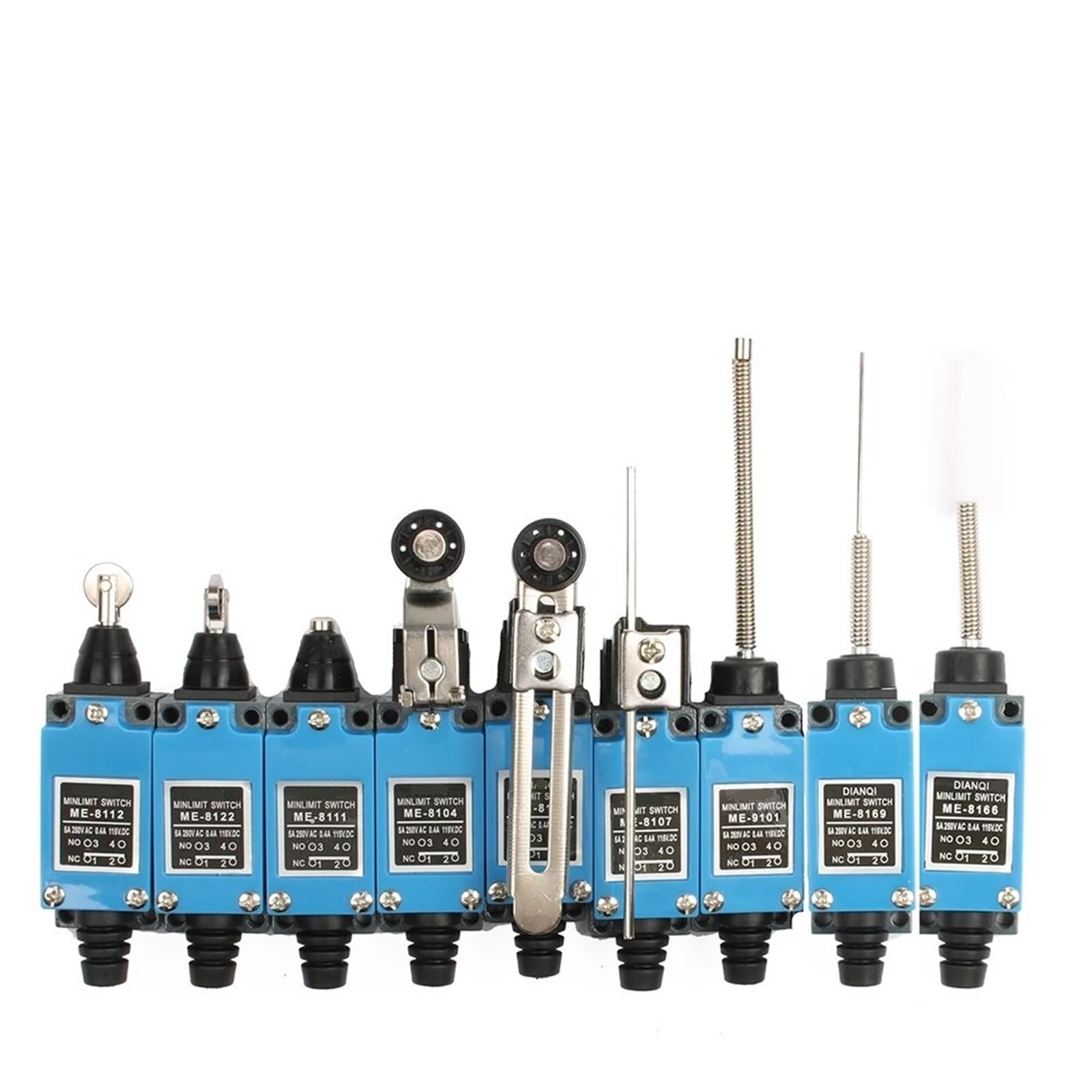 Interruptores de límite giratorios ME-8111 de CA 250V y contactos NC NO, pack de 5 8